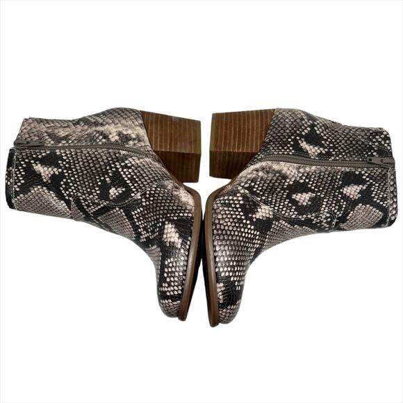 Carlos by Carlos Santana Rowan Western Booties Ankle Boots Snakeskin Size 6 - Picture 3 of 8